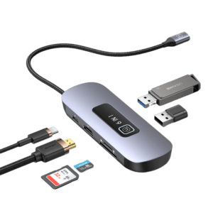 Usams 6In1 Multifunctional Type-C Hub With Light(Us-Sj642)