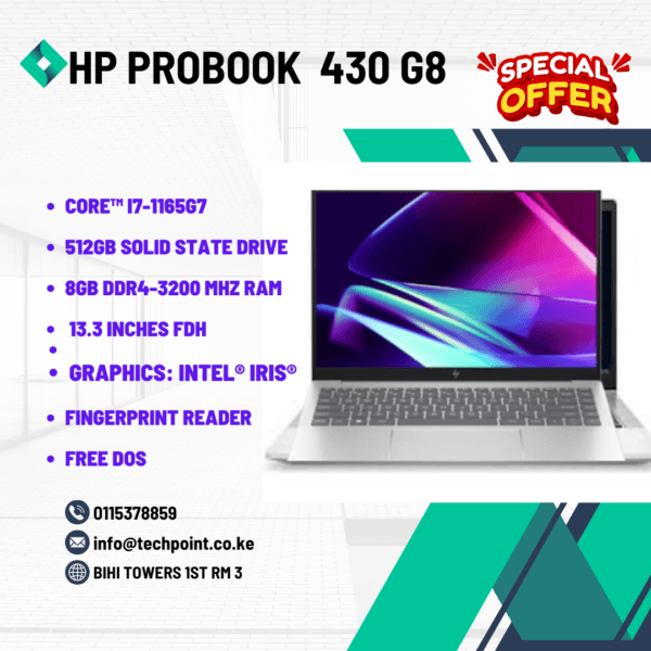 HP ProBook 430 G8 Core i7 11th Gen 8gb Ram 512 Ssd - Image 6