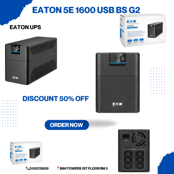 Eaton UPS 5E Gen2 1600 USB IEC - Line-Interactive unterbrechungsfreie Stromversorgung - 5E1600UI - 1600 - Image 6