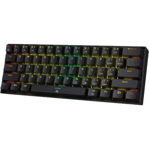 Redragon K630 Dragonborn 60% Wired RGB Gaming Keyboard, 61 Keys Compact Mechanical Keyboard with Linear Red Switch, Pro Driver Support
